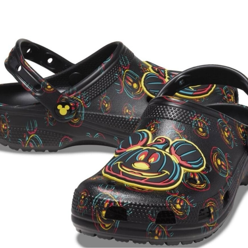 CROCS Black Multicolor Mickey Mouse Clogs